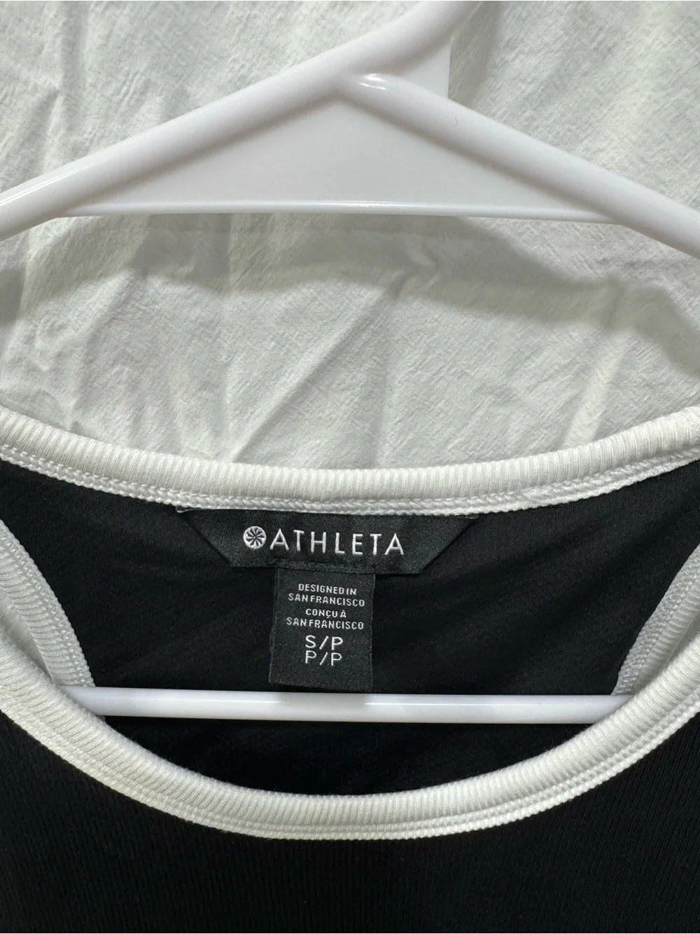Athleta Black Maxi Dress with White Trim